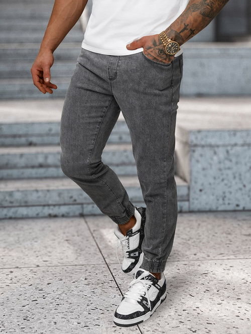 Pánské Džíny Jogger Šedé OZONEE NB/MP0272GC