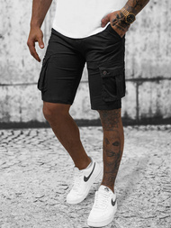 Pánské Chino Kraťasy Černé OZONEE T/BB70012/1Z