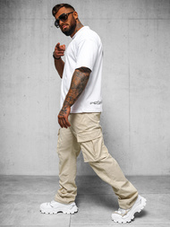 Pánské Kalhoty Béžové OZONEE O/G3179Z