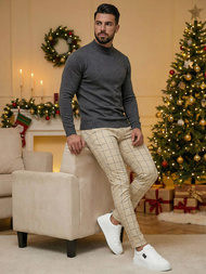 Pánské Chino Kalhoty Béžové OZONEE DJ/5522Z