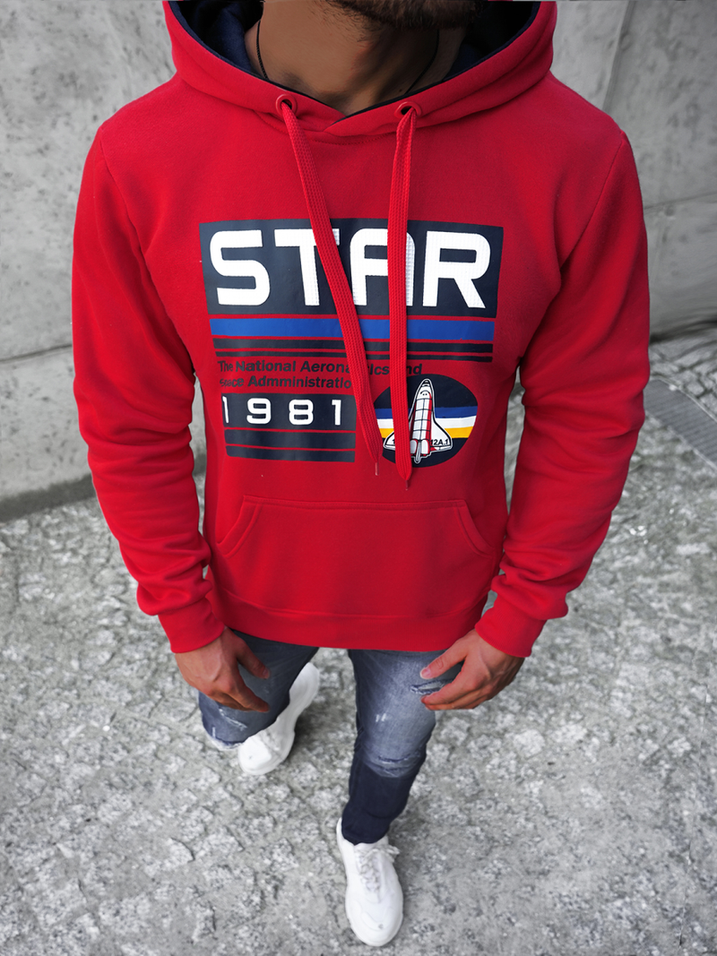 Pánská Mikina Červená OZONEE JS/Y10055