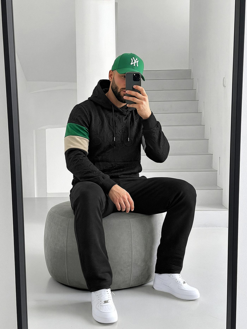 Pánská Mikina Černá OZONEE JS/3B578