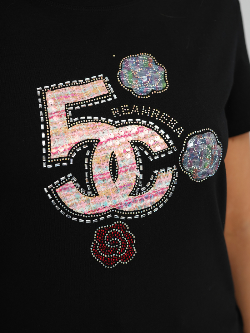 Dámské Tričko Černé OZONEE JS/95T2552/3