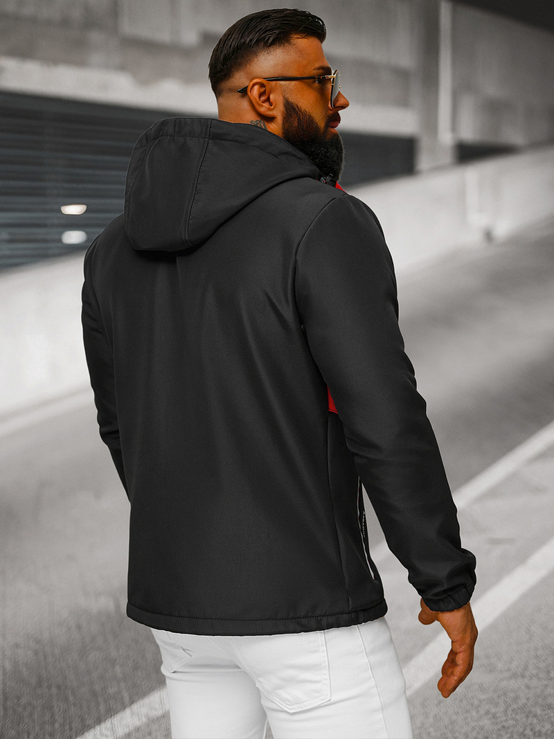 Pánská softshellová Bunda Černo-Červená OZONEE JS/HH022/1C