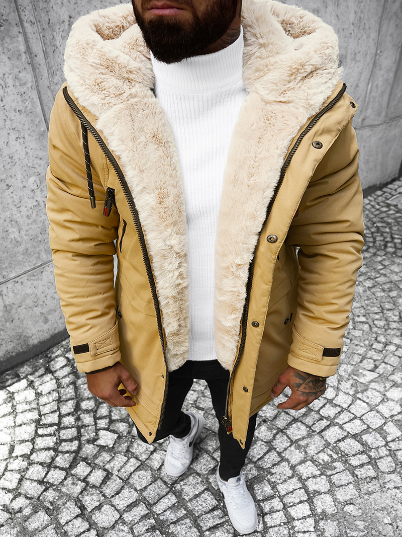 Pánská Zimní Bunda Béžová OZONEE JS/22M51/62