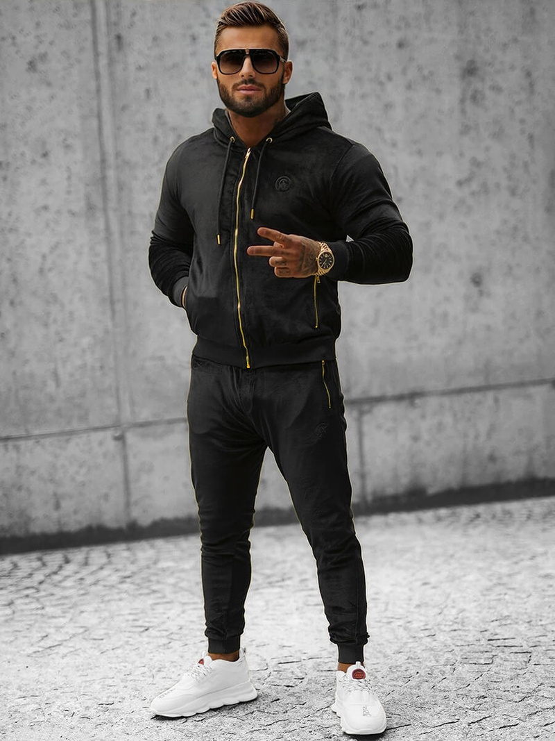 Pánská Tepláková Souprava Černá OZONEE O/12137