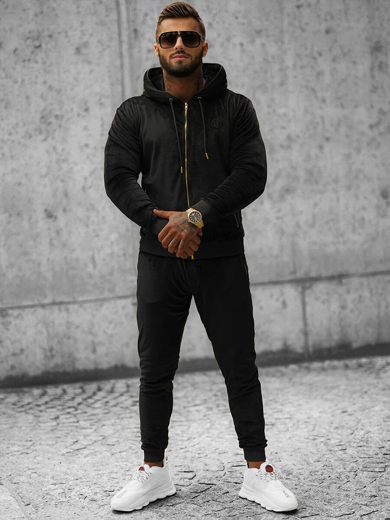 Pánská Tepláková Souprava Černá OZONEE O/12137