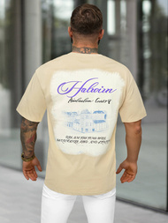 Pánské Tričko Béžová OZONEE O/YN2/632