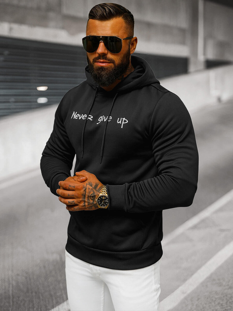 Pánská Mikina Černá OZONEE JS/27B6512/3