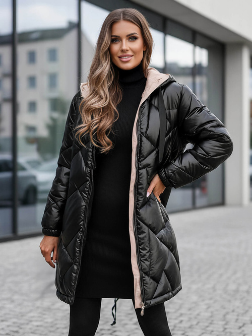 Dámská Bunda Černá OZONEE JS/5M3189/392Z