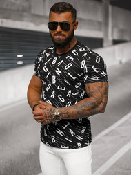 Pánské Tričko Černé OZONEE JS/8T1196/3