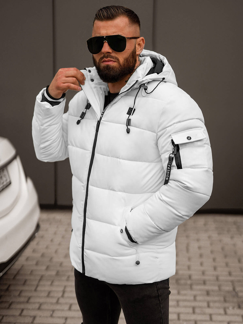 Pánská Bunda Bílá OZONEE JS/57M7502/281