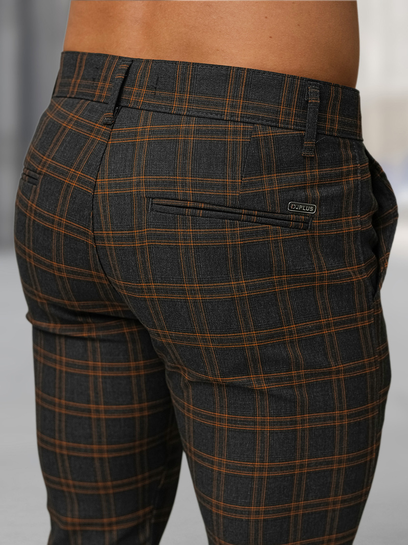 Pánské Chino Kalhoty Grafitové OZONEE DJ/5632Z