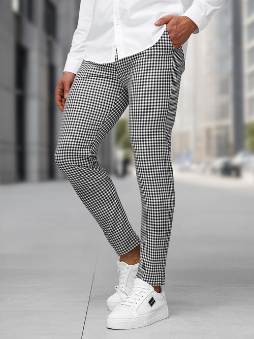 Pánské Kalhoty Černobílé OZONEE DJ/5531Z