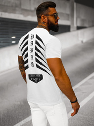 Pánské Tričko Bílý OZONEE NB/MT3054Z