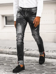 Pánské Džíny Černé OZONEE NB/MP0126N