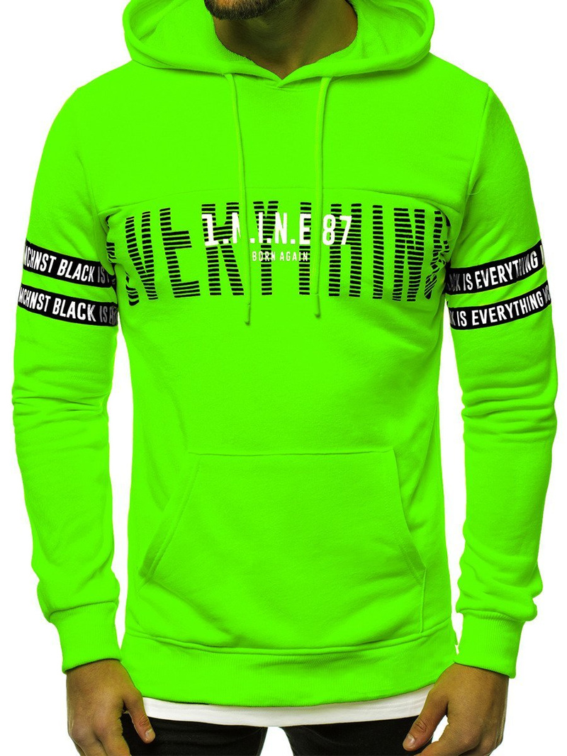 Pánská Mikina Zelená neon OZONEE MACH/3123
