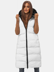 Dámská Vesta Oboustranná Bílá OZONEE JS/5M755/281