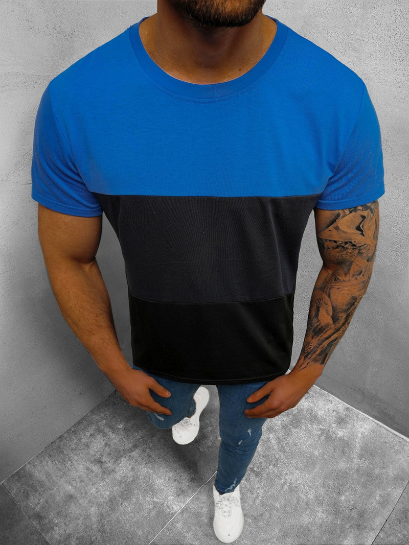 Pánské Tričko Modré OZONEE JS/8T87/5