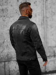 Pánská Džínová Bunda Černá OZONEE NB/MJ506NZ