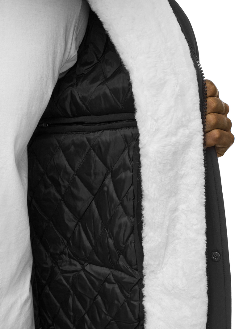 Pánská Zimní Bunda Černobílá OZONEE O/5832/22