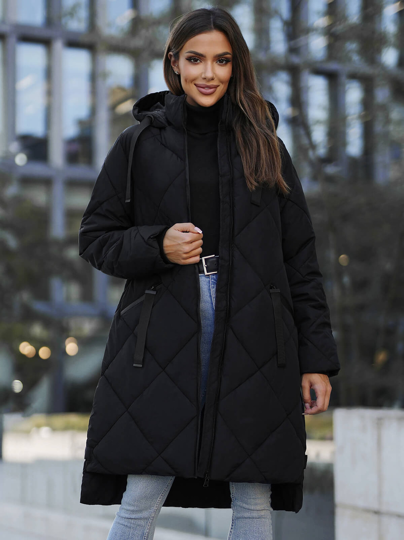 Dámská Bunda Černá OZONEE JS/5M3168/392