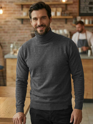 Pánský Svetr Grafitový OZONEE JS/59B3603/5