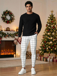 Pánské Chino Kalhoty Bílé OZONEE O/P4009Z