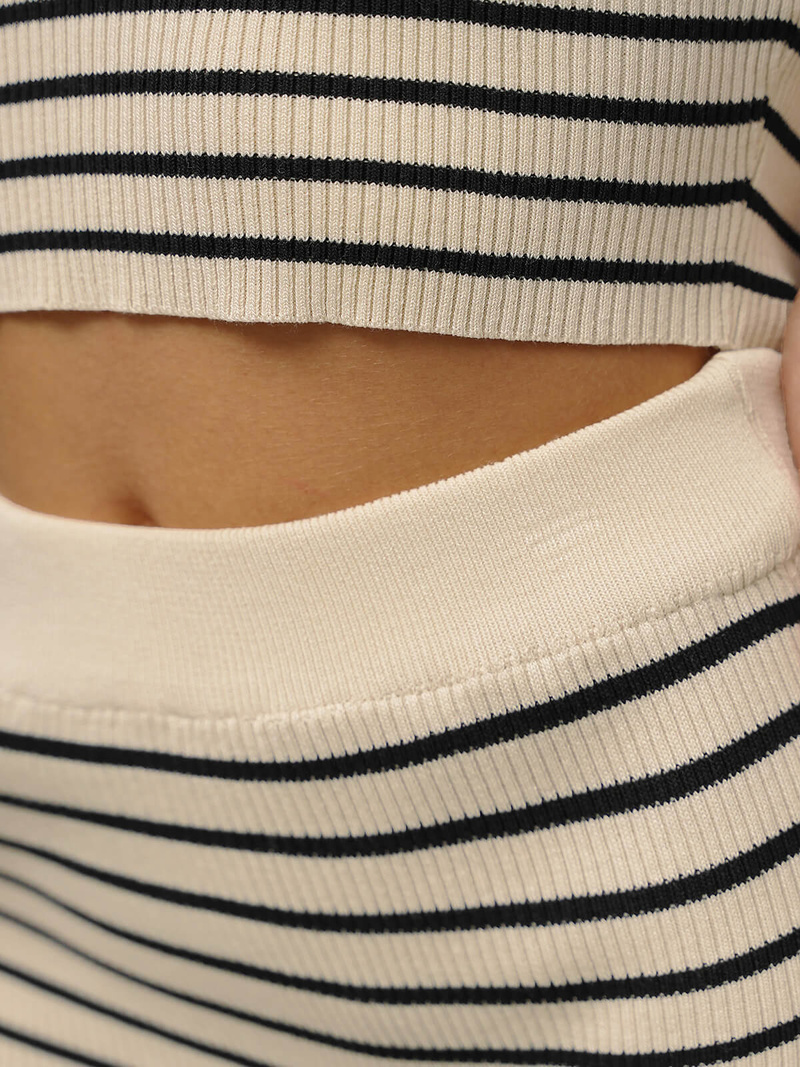 Dámská Souprava Béžovo/Černý - Top a Sukně OZONEE O/CH5801