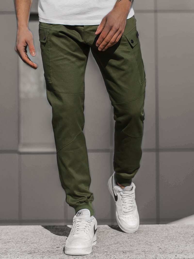 Pánské Kalhoty Jogger Khaki OZONEE O/11103