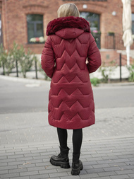 Dámská Zimní Bunda Vínová OZONEE JS/5M3229/1Z