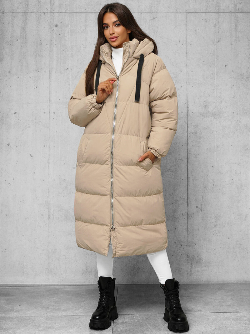 Dámská Bunda Béžová OZONEE JS/5M3163/62Z