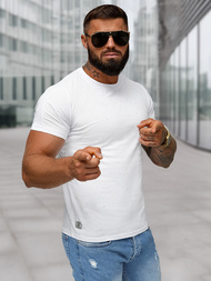 Pánské Tričko Bílé OZONEE O/QQ1388