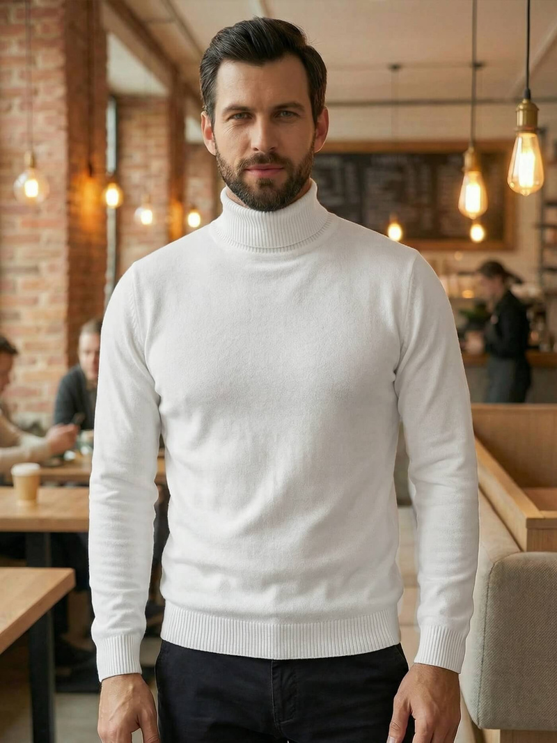 Pánský Svetr Bílé OZONEE JS/59B3603/1