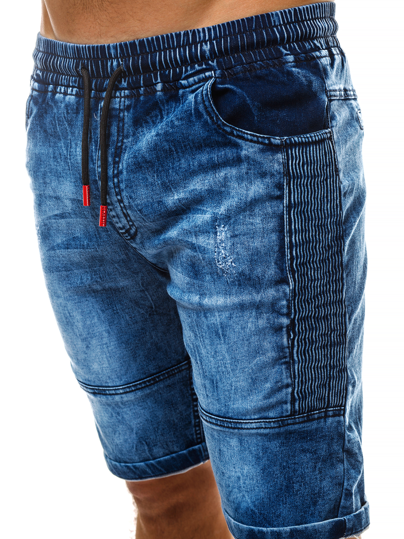 Pánské džínové kraťasy Modré OZONEE RF/HY319