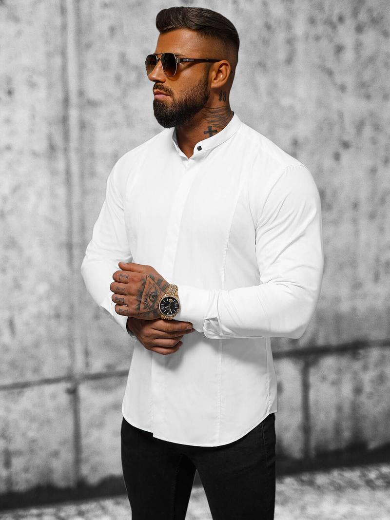 Pánská Košile Bílá OZONEE O/V72