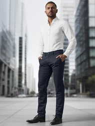 Pánské Chino Kalhoty Námořnické Modré OZONEE V/5100