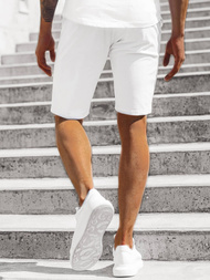 Pánské chino kraťasy Bílé OZONEE JB/JP1142