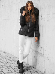 Dámská Zimní Bunda Černá OZONEE JS/M727/392Z