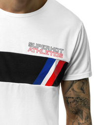 Pánské Tričko Bílé OZONEE JS/KS1957