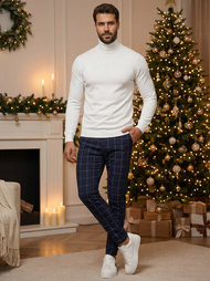 Pánské Chino Kalhoty Modré OZONEE DJ/5505Z