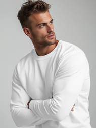 Pánská Mikina Bílá OZONEE JS/2001-10Z