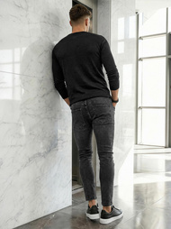 Pánské Džíny Černé OZONEE O/JK2918Z