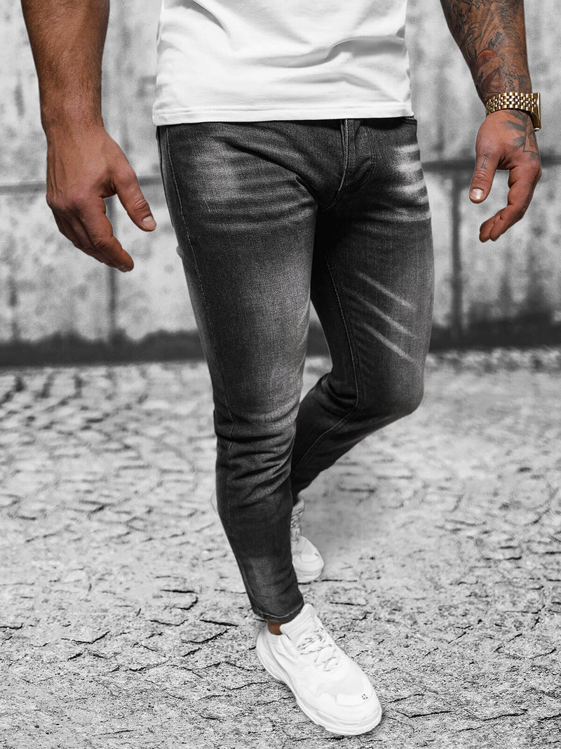 Pánské Džíny Černé OZONEE NB/MP0199N