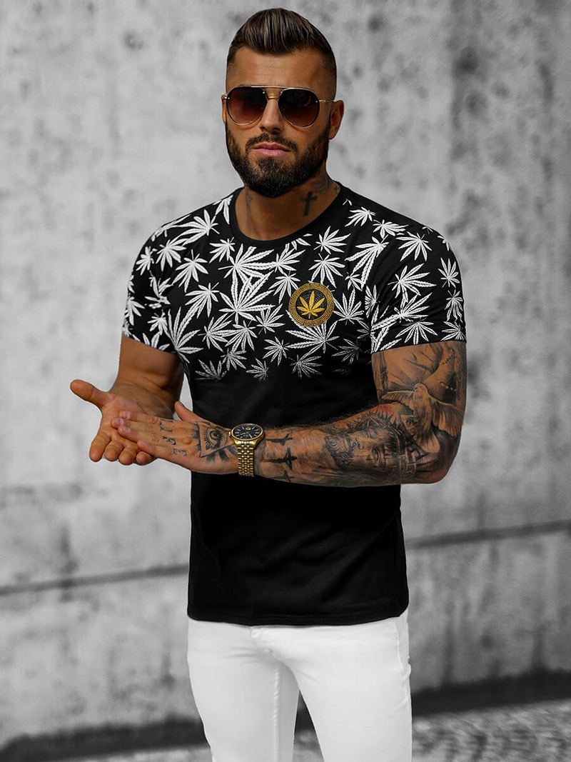 Pánské Tričko Černé OZONEE O/T133/3