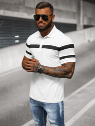 Pánské Polo Tričko Bílé OZONEE NB/MT3108