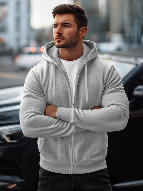 Pánská Mikina Šedá OZONEE JS/2008Z