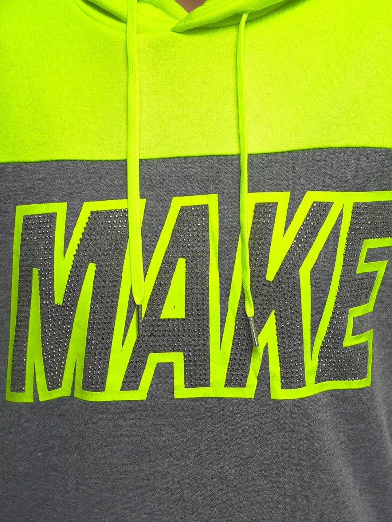 Dámská Mikina Zelené-Neon OZONEE JS/B26024