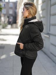 Dámská bunda černo-béžová OZONEE JS/16M9315/392B