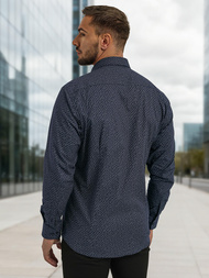 Pánská Košile Námořnická Modřá OZONEE V/V186